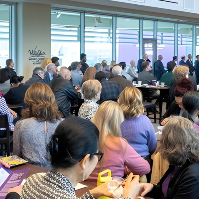 faculty and staff at the lead on: values in action launch event